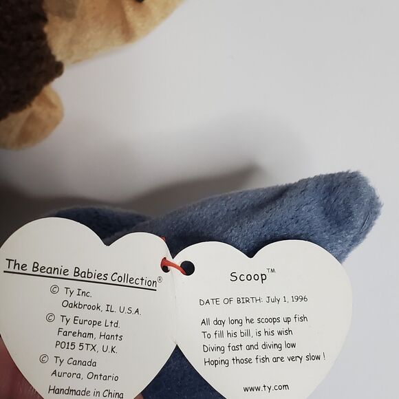 Beanie Babies All With Tags Lot Of 4 Swampy, Chickie, Prickles, Scoop - Picture 10 of 10